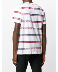 T-shirt girocollo a righe orizzontali bianca e rossa e blu scuro di Levi's