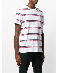 T-shirt girocollo a righe orizzontali bianca e rossa e blu scuro di Levi's