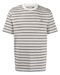T-shirt girocollo a righe orizzontali bianca di Carhartt WIP
