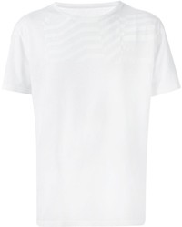 T-shirt girocollo a righe orizzontali bianca di Golden Goose Deluxe Brand