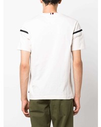 T-shirt girocollo a righe orizzontali bianca di Tommy Hilfiger