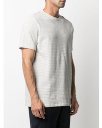 T-shirt girocollo a righe orizzontali bianca di A.P.C.