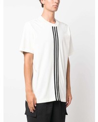T-shirt girocollo a righe orizzontali bianca di adidas
