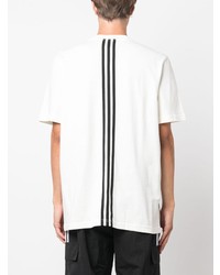 T-shirt girocollo a righe orizzontali bianca di adidas