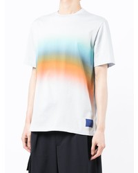 T-shirt girocollo a righe orizzontali bianca di Paul Smith