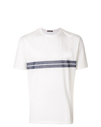T-shirt girocollo a righe orizzontali bianca di The Gigi