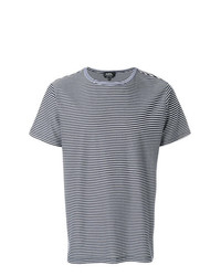 T-shirt girocollo a righe orizzontali blu scuro e bianca di A.P.C.