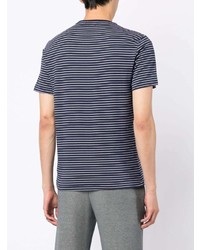 T-shirt girocollo a righe orizzontali blu scuro e bianca di Polo Ralph Lauren