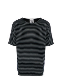 T-shirt girocollo a righe orizzontali blu scuro e bianca di S.N.S. Herning