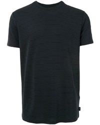 T-shirt girocollo a righe orizzontali blu scuro di Emporio Armani