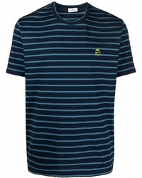 T-shirt girocollo a righe orizzontali blu scuro di Etro