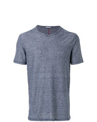 T-shirt girocollo a righe orizzontali blu scuro di Homecore