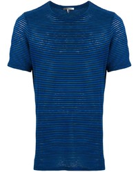 T-shirt girocollo a righe orizzontali blu scuro di Isabel Marant