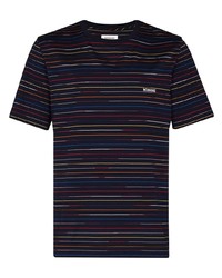 T-shirt girocollo a righe orizzontali blu scuro di Missoni