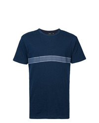 T-shirt girocollo a righe orizzontali blu scuro di Onia