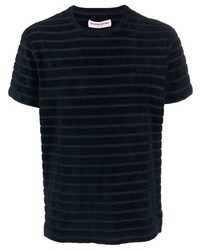 T-shirt girocollo a righe orizzontali blu scuro di Orlebar Brown