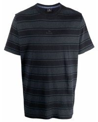 T-shirt girocollo a righe orizzontali blu scuro di PS Paul Smith