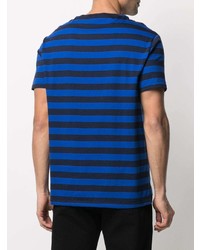 T-shirt girocollo a righe orizzontali blu scuro di Polo Ralph Lauren