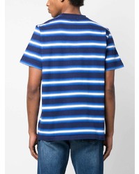 T-shirt girocollo a righe orizzontali blu scuro di ARTE