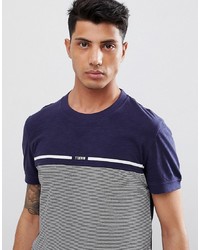 T-shirt girocollo a righe orizzontali blu scuro di Tom Tailor