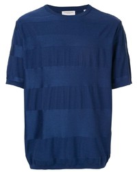 T-shirt girocollo a righe orizzontali blu scuro di TOMORROWLAND