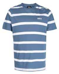 T-shirt girocollo a righe orizzontali blu di Barbour