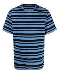 T-shirt girocollo a righe orizzontali blu di Barena