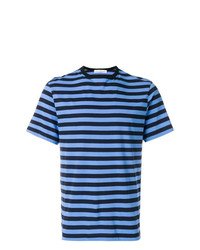 T-shirt girocollo a righe orizzontali blu di Golden Goose Deluxe Brand
