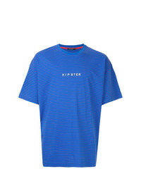 T-shirt girocollo a righe orizzontali blu di GUILD PRIME