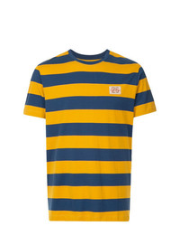 T-shirt girocollo a righe orizzontali blu di Kent & Curwen