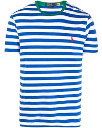 T-shirt girocollo a righe orizzontali blu di Polo Ralph Lauren