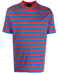 T-shirt girocollo a righe orizzontali blu di PS Paul Smith