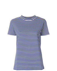 T-shirt girocollo a righe orizzontali blu di Sofie D'hoore