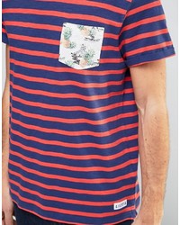 T-shirt girocollo a righe orizzontali blu di Esprit