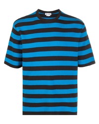 T-shirt girocollo a righe orizzontali blu di Sunnei