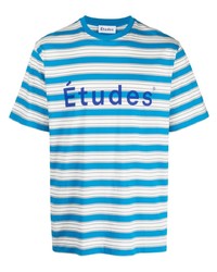 T-shirt girocollo a righe orizzontali blu di Études