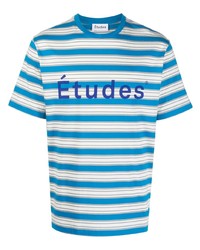 T-shirt girocollo a righe orizzontali blu di Études