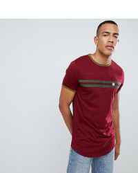 T-shirt girocollo a righe orizzontali bordeaux di Le Breve