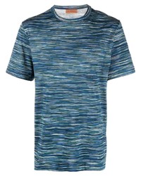 T-shirt girocollo a righe orizzontali foglia di tè di Missoni