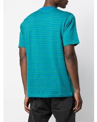 T-shirt girocollo a righe orizzontali foglia di tè di Supreme