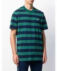 T-shirt girocollo a righe orizzontali foglia di tè di adidas