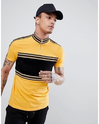 T-shirt girocollo a righe orizzontali gialla di ASOS DESIGN