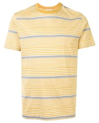 T-shirt girocollo a righe orizzontali gialla di Cerruti 1881