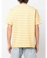 T-shirt girocollo a righe orizzontali gialla di Carhartt WIP