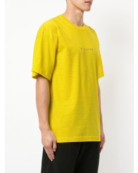 T-shirt girocollo a righe orizzontali gialla di GUILD PRIME