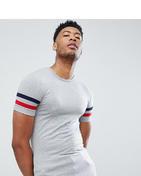 T-shirt girocollo a righe orizzontali grigia di ASOS DESIGN