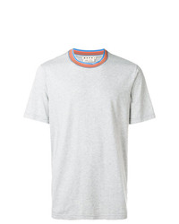 T-shirt girocollo a righe orizzontali grigia di Marni