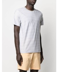 T-shirt girocollo a righe orizzontali grigia di Michael Kors