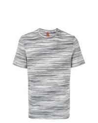 T-shirt girocollo a righe orizzontali grigia di Missoni