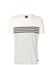 T-shirt girocollo a righe orizzontali grigia di Ps By Paul Smith